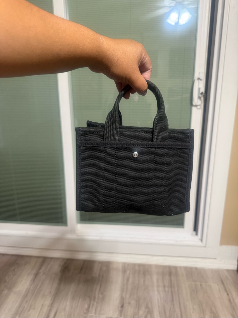 Coach New York Black Canvas Mini Tote with Gold Logo - Picture 3 of 8